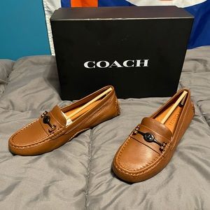 Coach Crosby Driver Saddle Leather Shoes Size-8.5